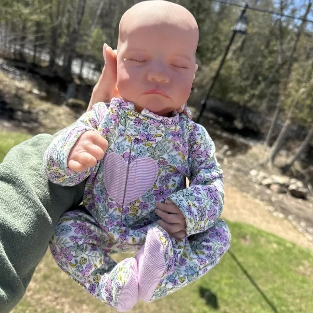 🆕18inch Full Body Vinyl Newborn Baby Doll Poseable Limbs Sleeping Doll Girl